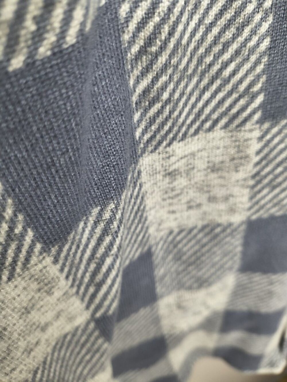 Angels Forever Young Women's Size XL Blue And Gray Plaid SOFT Long Sleeve Button - Picture 5 of 13